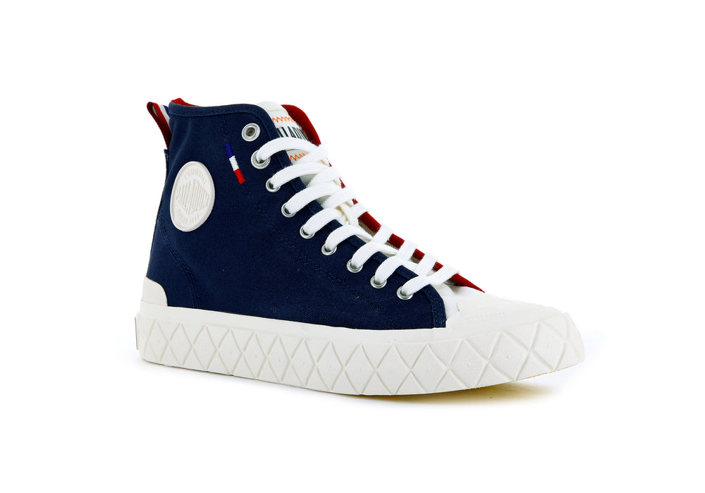 Zapatillas Palladium PALLA ACE CANVAS MID Hombre Indigo Rojas | Costa Rica-60892